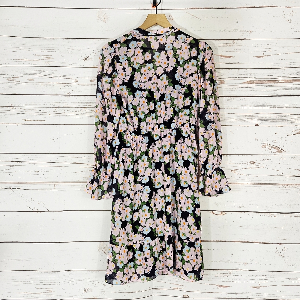 J. Crew | Drapey Floral Tie Front Dress - Picture 6 of 7